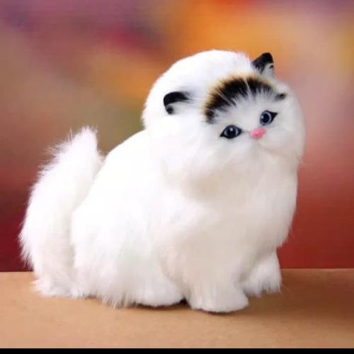 Foto Produk Boneka import kucing simulasi bisa meong - putih hitam dari AUTO KID II