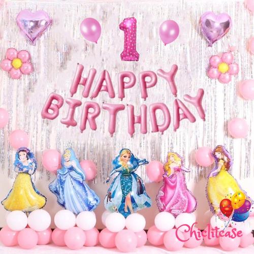 Foto Produk Set paket balon princess premium dekorasi happy birthday ulang tahun - umur 9 dari chic lit case