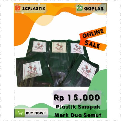 Foto Produk Plastik Sampah Hitam Dua Semut 90cm x 120cm berat 1 Kg - Hitam, 40 x 60 dari GGPlas