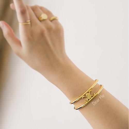 Foto Produk Dear Me - Agustine Bangle (Stainless Steel & 18K Gold Plating) Gelang dari Dear Me Jewelry