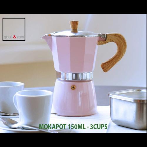 Cups Pink Espresso Maker Mokapot Gnali 