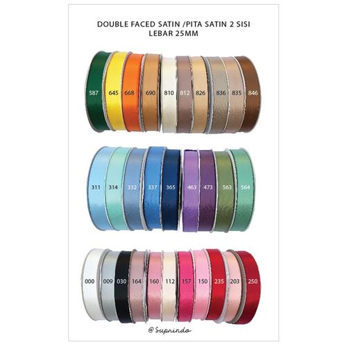 Gambar PER 4,5 METER Pita SATIN IMPORT/ Double Faced Satin 25mm dari Suprindo Jakarta Utara Tokopedia