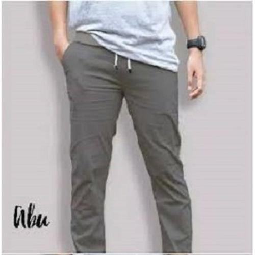 Gambar Celana Chino Pinggang Karet Pria / Chino Panjang / Cino Panjang - Abu-abu, 30 dari Asenatfashionable Kota Surabaya Tokopedia