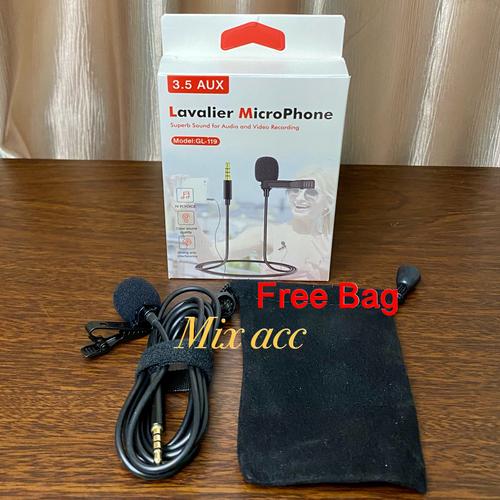 Foto Produk JH043 Lavalier 3.5mm Jack Condenser Wired Mic For smartphone dari Mix acc88