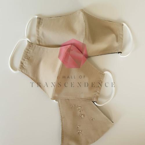 Foto Produk Masker Kain 3 PLY - WATER REPELLENT & ANTI MIKROBA - Anak Kids EARLOOP - STONE dari Moteza Indonesia