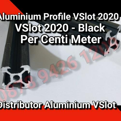 Jual Vslot Profile Aluminium Profile VeeSlot 2020 Black Per Centimeter jual-vslot-profile-aluminium-profile-veeslot-2020-black-per-centimeter