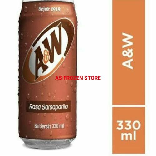 Foto Produk AW Rootbeer / A&W Root Beer/ AW Root Beer Sarsaparila 1dus 24pcs 330ml dari AS Frozen Store