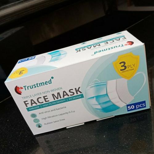 Jual Masker Trustmed Earloop 3 Ply Isi 50 Pcs Per Box Bfe 99 Certified Kota Pekanbaru Platinum Store46 Tokopedia