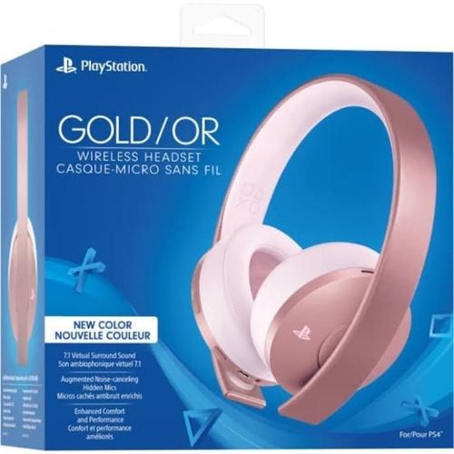 Jual Headset Gold PS 4 (pink) - Jakarta 