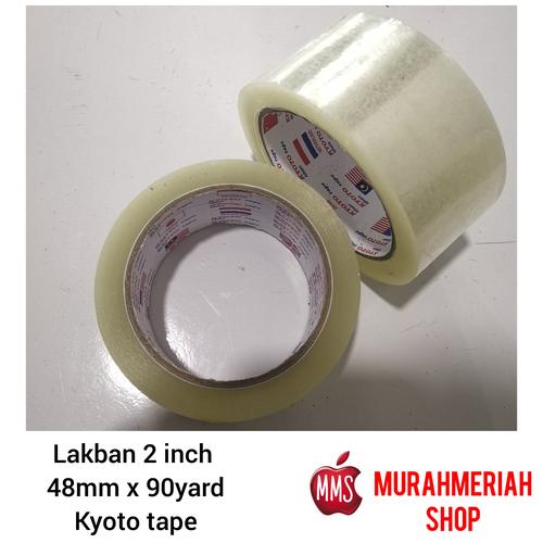Foto Produk Lakban Bening Coklat 2 inch 48mm x 90 yard Kyota Tape Setara Daimaru - Bening dari murahmeriah shop