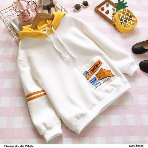 Jual Cheese Hoodie Sweater Wanita 