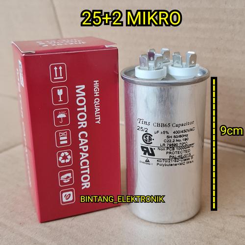 Jual Kapasitor Ac 25 2 Uf Capasitor Ac Double 25 2 Mikro 25 2 400 450 Vac Kota Tangerang Bunda Elektronik Jual Kapasitor Ac 25 2 Uf Capasitor Ac Double 25 2 Mikro 25 2 400 450 Vac Kota Tangerang Bunda Elektronik