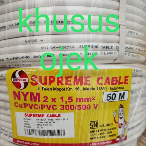 Gambar KABEL LISTRIK / POWER 2X1.5 NYM SUPREME dari CENTRAL INDAH TEKNIK undefined Tokopedia