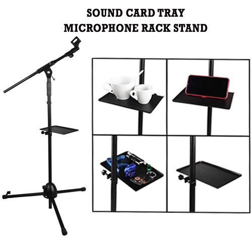 Foto Produk Sound Card Tray Broadcast Live Microphone Universal Rack Stand 20X14CM dari mofan accesories