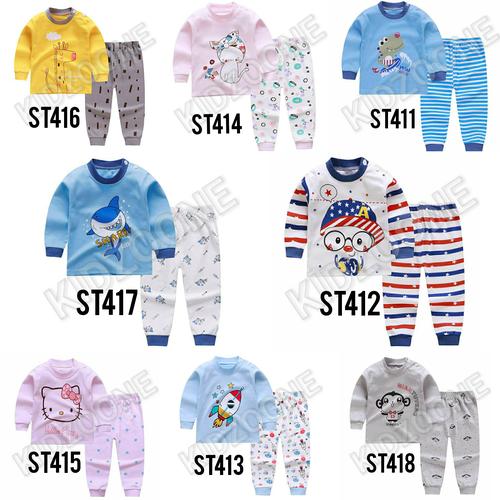 Gambar Setelan Baju Celana Tidur Anak Piyama Anak Set Import Murah Tebal - 80 6Bln-1Tahun, ST417 dari DOMDOM KIDS WEAR Jakarta Utara Tokopedia