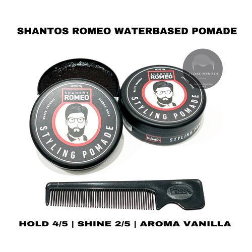Foto Produk SHANTOS ROMEO STYLING POMADE WATERBASED STRONG HOLD 2.6 OZ SUDAH BPOM dari Ilookpomade
