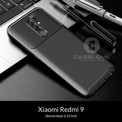 Foto Produk Case Xiaomi Redmi 9 Synthetic Fiber Protective Carbon - Hitam dari Caselova Store