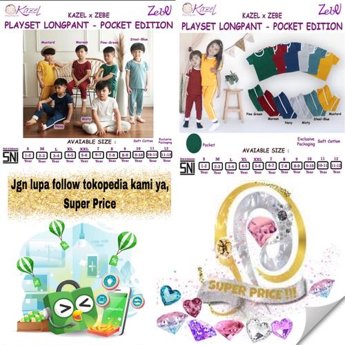 Foto Produk kazel x zebe playset longpants pocket edition long pants setelan - Pine Green, S dari SUPER PRICE