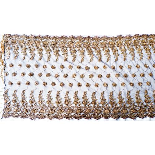 Foto Produk Selendang/Kerudung Pengantin Payet Handmade Gold Bronze - Bordir dari jakahong studio
