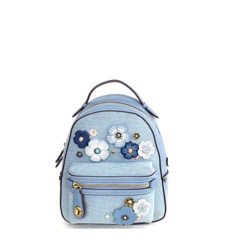 coach denim backpack