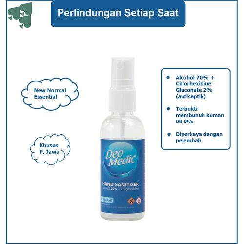 Gambar Hand Sanitizer Deo Medic 60 ml Spray Cair dari PT. Triple Ace Kota Depok Tokopedia