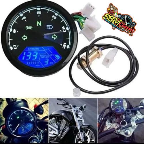 Foto Produk spido babon spidometer babon bulat LED DIGITAL plus sensor universal dari SBM CLASSIC