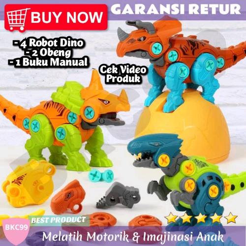 Foto Produk E61 Mainan Edukasi Anak Laki Laki Robot Dinosaurus Dino Binatang Murah dari BKC99