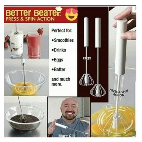 Foto Produk HAND MIXER MANUAL SPIN ACTION MIX288 / BETTER BEATER KOCOKAN TELUR KUE dari Stofer Shop