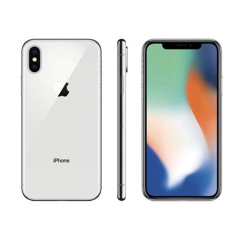 Apple iPhone X シルバー 5.8インチ 背面ひび割れあり
