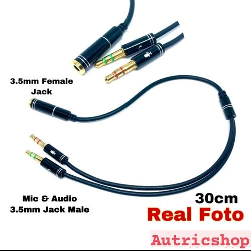 Dual 3.5mm Jack Male Mic \u0026 Audio 