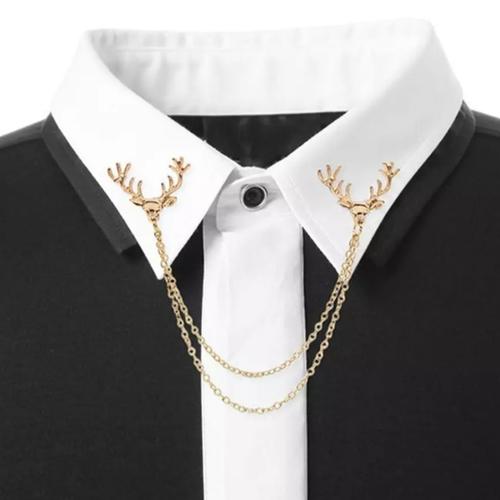 Jual Metal Gold Deer Elk Collar Pin 