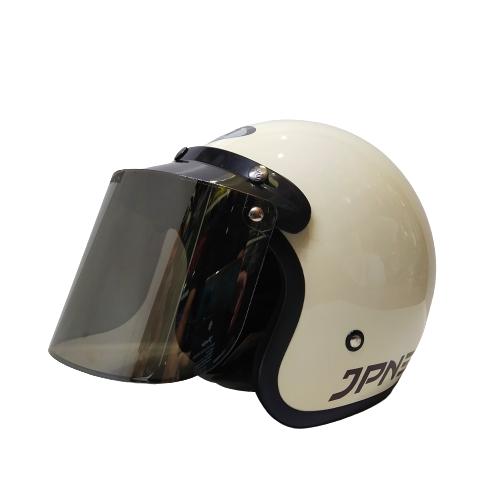 Foto Produk HELM BOGO RETRO JPN CREAM GLOSSY (FLAT VISOR SILVER) dari VICTORY HELM
