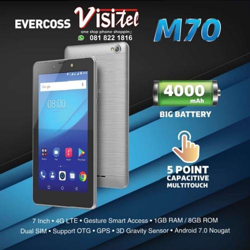 Foto Produk EVERCOSS M70 RAM 1GB ROM 8GB dari VISITEL MONJALI