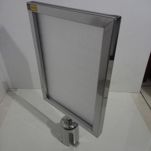 Jual Sign Board FRAME A4 Potrait Signage stainless papan tiang antrian