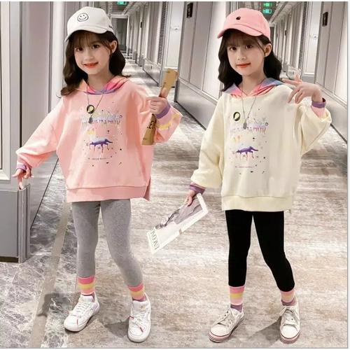 setelan sweater hoodie legging unicorn 