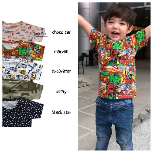 Foto Produk Kaos Printed Button 2, 3, 4 th / Kaos Anak Murah / Printed Tee Murah - S dari AnviNia Baby OS