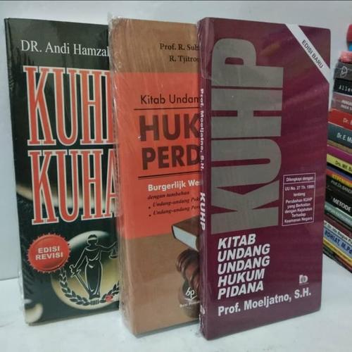Foto Produk BUKU PAKET UNDANG UNDANG KUHP&KUHAP , BW PERDATA DAN KUHP MOELJATNO dari TokoBukuKhasanah