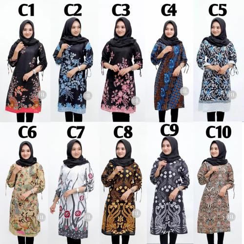 Foto Produk M-XXL / Baju Atasan Kerja Wanita / Seragam kuliah / Tunik batik Modern - M.L.XL dari Bajukuuh