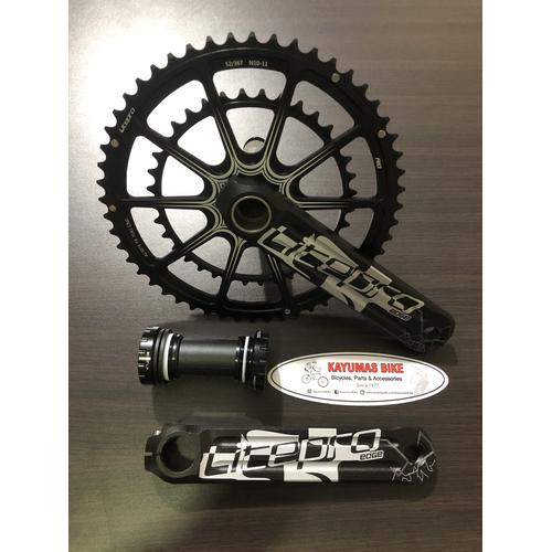 Jual CRANK SET LITEPRO EDGE AIO 52 36T HOLLOWTECH II HT2 Kota