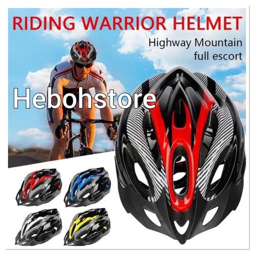 Foto Produk Helm helmet riding warrior unisex bagus L 005 terbaru - Merah dari Hebohstore