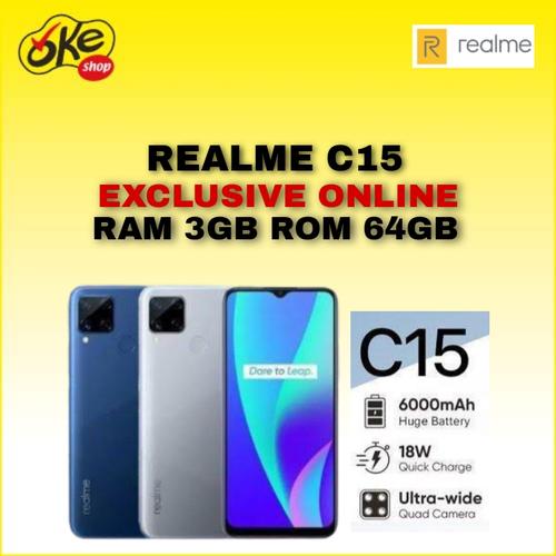 Foto Produk Realme C15 Smartphone (3/64GB) - Seggul Grey dari OKESHOP