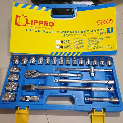 Foto Produk KUNCI SOK SET LIPPRO 24 PCS BOX PLASTIK SOCKET SET LIPRO 24PCS dari karya pratama abadi