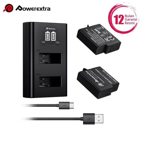 Foto Produk POWEREXTRA BATTERY GOPRO HERO 2 PACK WITH DUAL CHARGER FOR HERO 8 765 dari Indo Digital Nusantara
