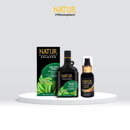 Foto Produk Natur Hair Serum 60 Ml & Natur Shampoo dari AZALEA OFFICIAL STORE