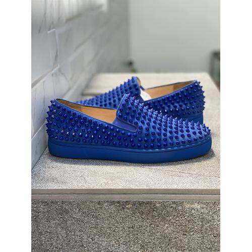 blue suede red bottoms