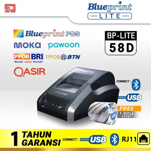 Foto Produk Blueprint Lite 58D (Bluetooth+USB+RJ11) Printer Thermal Struk, Nota dari Sadar Jaya Mandiri