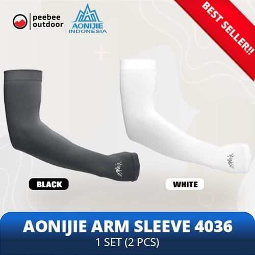 Foto Produk Aonijie 4036 Arm Sleeve Manset kaos tangan Lari sepeda ORIGINAL - Putih dari Peebee Store