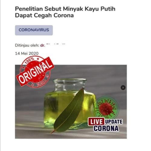 Foto Produk Minyak Kayu Putih (100% murni) / dapat diminum / asli eucalyptus dari ET1982
