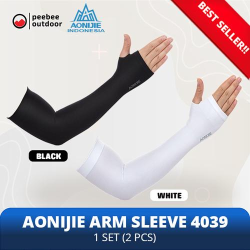 Foto Produk Aonijie 4039 Arm Sleeve Manset kaos tangan Lari sepeda ORIGINAL - Putih dari Peebee Store