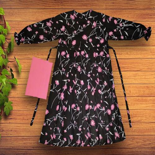 Foto Produk Gamis Rempel Anak bunga hitam - L dari YKS_STORE01